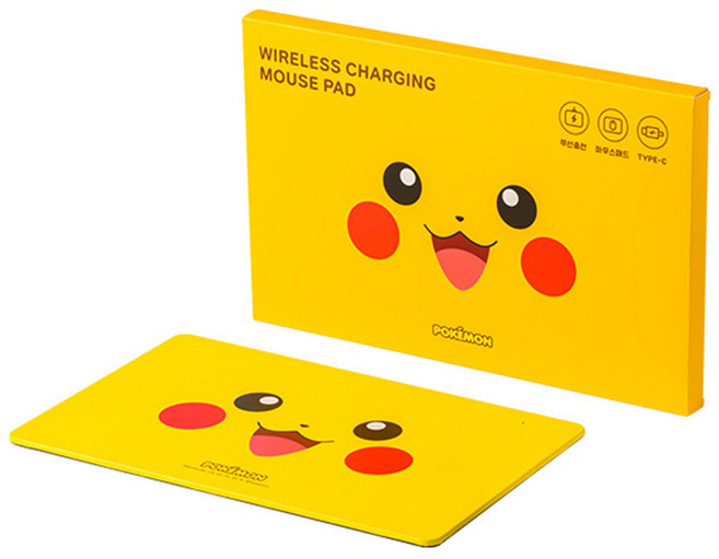 게임피아 포켓몬 무선충전 마우스패드 피카츄 마우스 패드, 단품, 1개