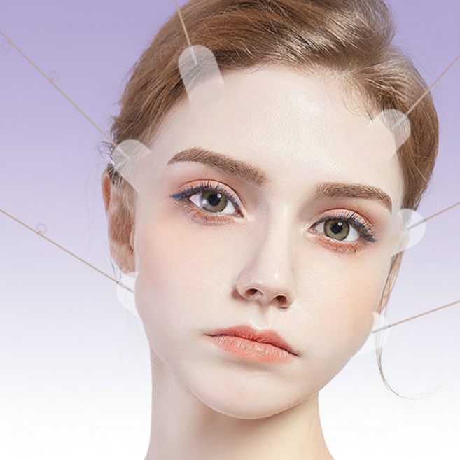 페이스 리프팅 업 얼굴 브이라인 투명 테이프, 1개