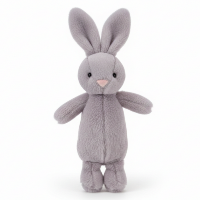 토끼 인형 필통 중학생 초등학생 유치원 선물 봉제 동물 파우치 졸업선물, 1개, 퍼플