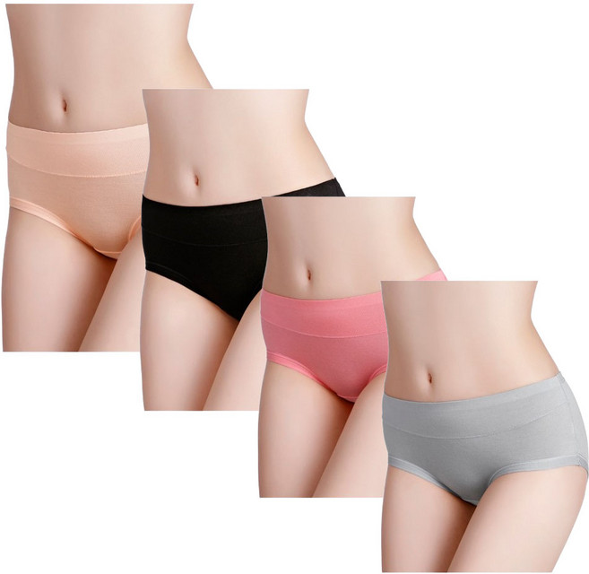 4P 빅사이즈 [L~7XL] 모달 여성팬티 속옷 데일리 요일 삼각팬티 언더웨어 인견 까미샵