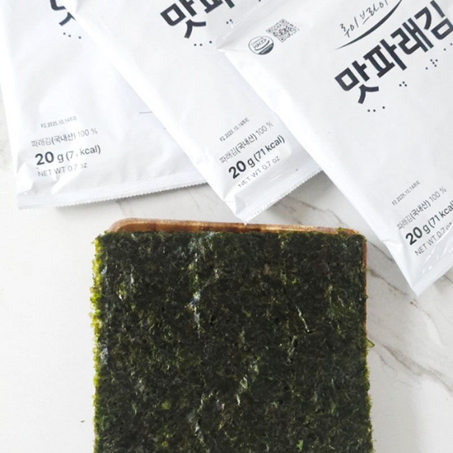 세번 구운 파래김, 10개, 20g