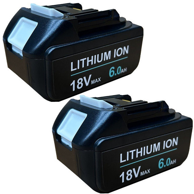 [국내출고] 마끼다 호환 배터리 18V 6.0Ah KC인증 공구배터리, 2개