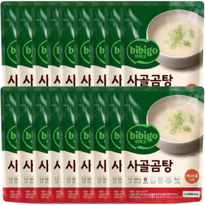 시원하고 맛있는 비비고 순한 사골곰탕 저나트륨, 18개, 500g