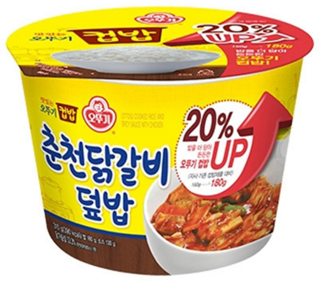 오뚜기 맛있는 컵밥 춘천닭갈비덮밥, 310g, 12개