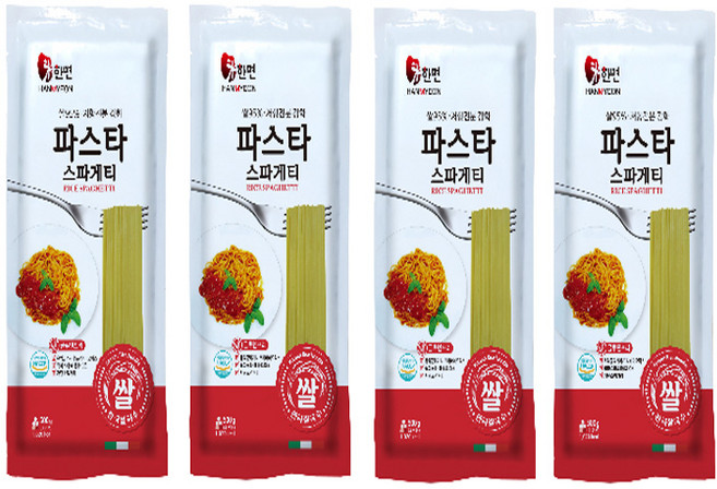 글루텐프리 쌀파스타_500g, 4개, 500g