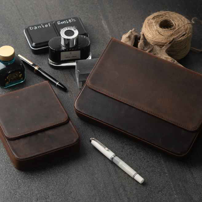 야자컴퍼니 천연가죽 Crazy Horse Pen Case 6구 12구 펜케이스 가죽필통