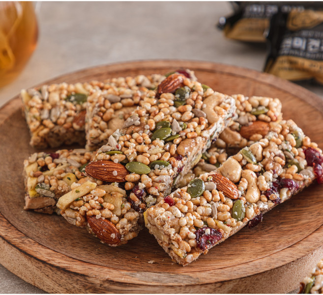 무설탕 수제간식 영양바 아침대용 [바사삭 현미견과바], 30g, 60개