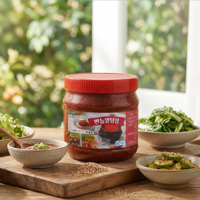 고향식품 비빔장 만능 양념장 다데기 냉면 소스 1kg, 1개