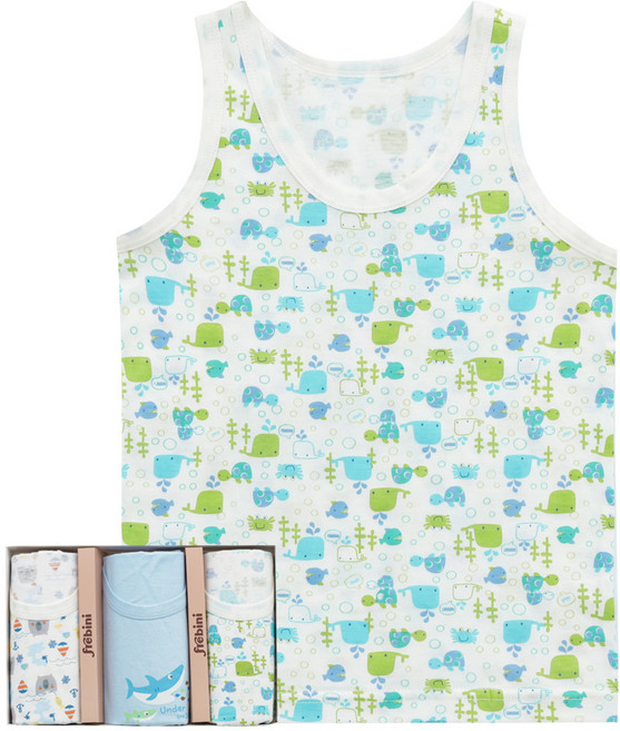 프레비니 남아동 순면 민소매 런닝 3매 세트 JHBRY201