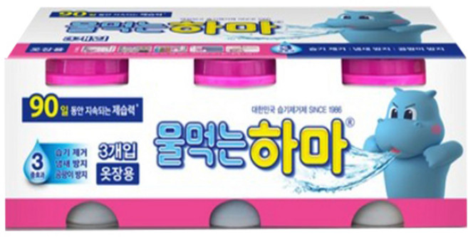 물먹는하마 옷장용 제습제, 300g, 3개