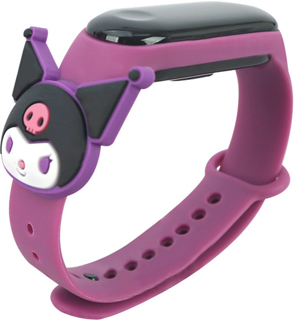 산리오 캐릭터 시나모롤 쿠로미 마이멜로디 디지털 전자시계 실리콘 미밴드 손목 시계 아동 여아