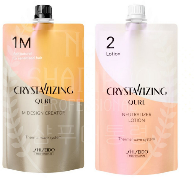 시세이도 크리스탈라이징 큘 웨이브 디자이닝 펌제 파마약 400g, 1개, 400ml, M(손상모) + 2제(로션)