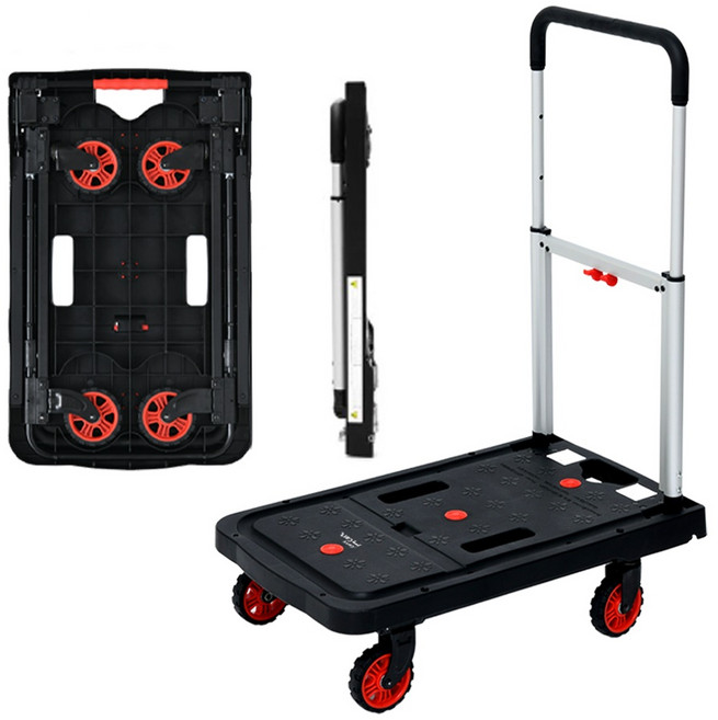 대명상사 무소음 접이식 핸드카트 손수레 가정용 카트, 1개