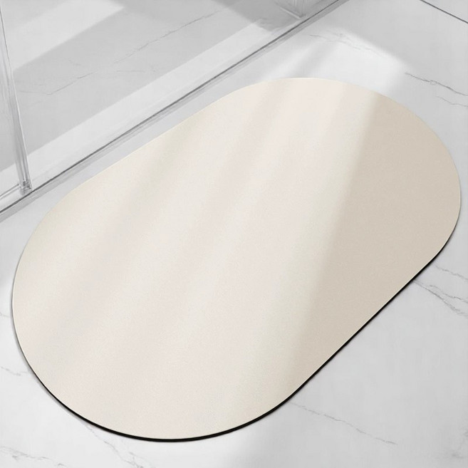 샵리빙 빨아쓰는 미끄럼방지 주방 욕실 규조토 발매트, 아이보리