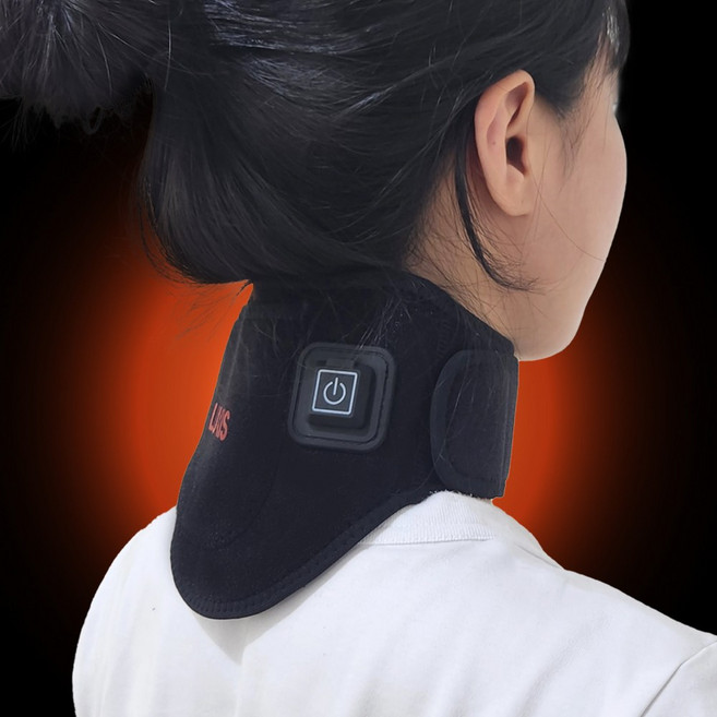 [침투율 25배] 닥터레벨 근적외선 목 온열찜질기 경추 보호대, 1개