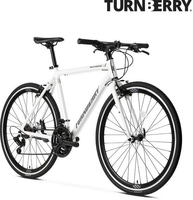 알톤 턴베리 썸원 하이브리드 자전거 시마노 투어니 21단 700C 알루미늄프레임 시마노 원터치 변속레버 출퇴근 등하교, 화이트_460, 완조립(98%), 1개, 173cm