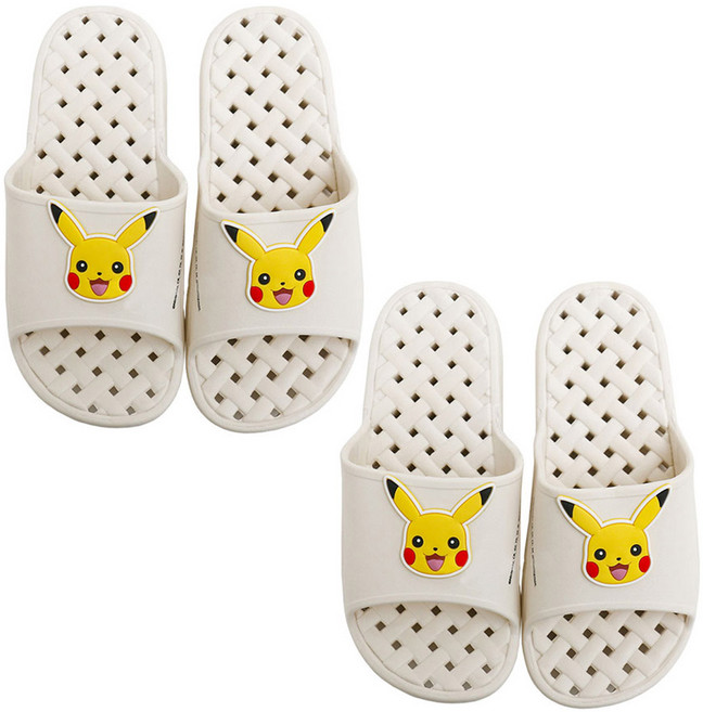 포켓몬스터 욕실화 200mm 2개세트 포켓몬 피카츄 화장실 베란다 슬리퍼 아동 남아 캐릭터, 혼합색상, 1개