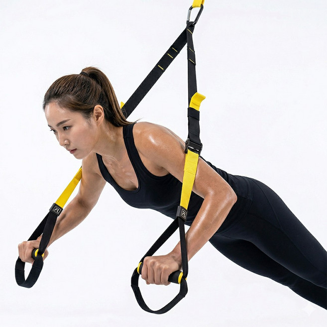 서스펜션 밴드 스트랩 홈트레이닝 근력 강화 MPT 전신저항 운동기구, 딥옐로우, MPT일반형
