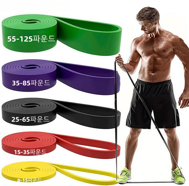 LINGPENG 5피스 저항 밴드 세트는 소년 소녀 야외 집 등에서 사용하기에 적합합니다., Green+Purple+Black+Red+Yellow, 5개