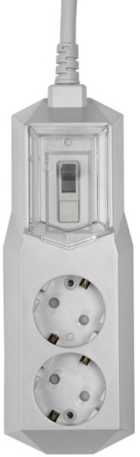 (아이정) 고용량 과부하차단 멀티탭 2구 3M 그레이, 1개