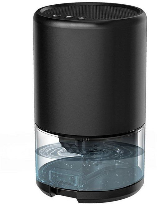 가정용 소형제습기 욕실 저소음 드레스룸 사무실 장마 곰팡이, C. 블랙 라운드 1L