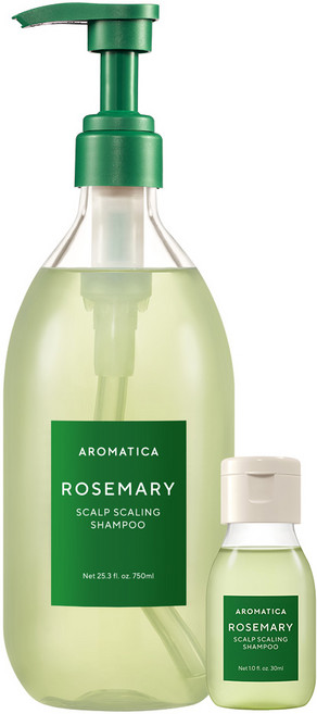 아로마티카 로즈마리 스칼프 스케일링 샴푸 (펌프형) 세트 (750ml+30ml), 1개, 780ml