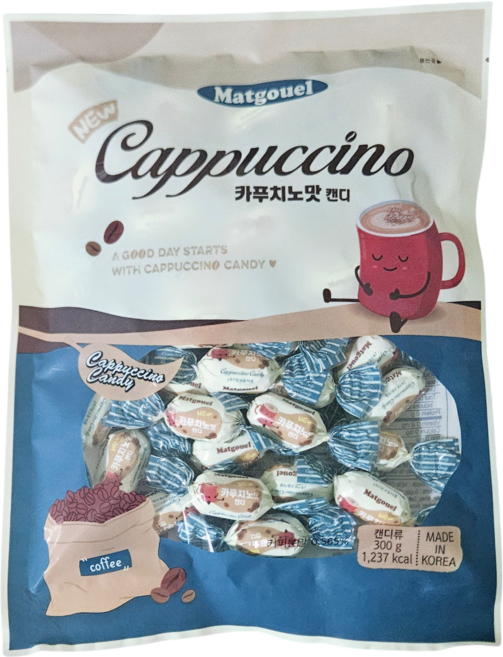 맛고을 뉴 카푸치노맛캔디 커피사탕, 3개, 300g