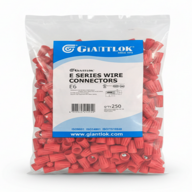 다올ETS 와이어커넥터 스크류커넥터 E6 적색 1.0SQ~6.0SQ 자이안트록, 1세트