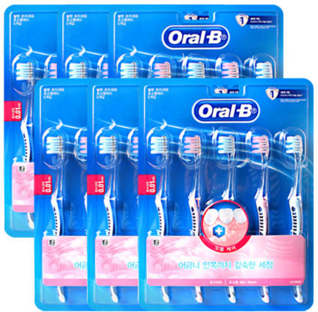 오랄비 벨벳 잇몸케어 칫솔, 1개입, 30개