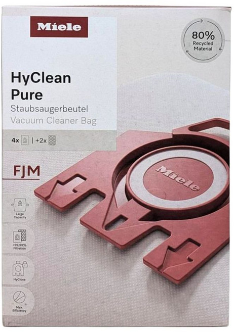 Miele HyClean Pure FJM 集塵袋 4入 2濾網 適用 C1 C2 吸塵器, 1個