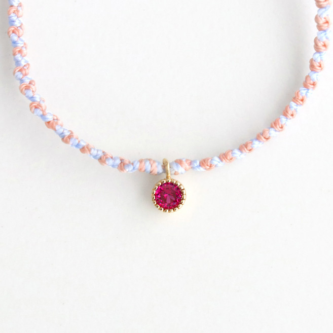 [블루알로] 서울 탄생석 우정 커플 매듭 실 팔찌