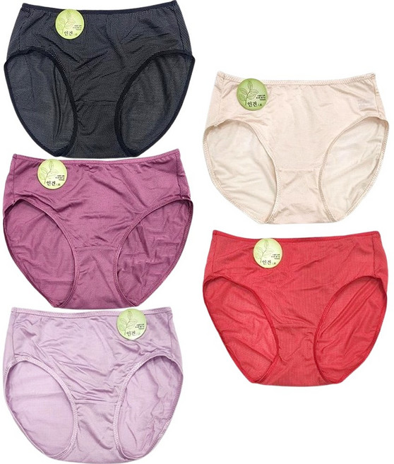 엘에이스 여성용 인견 팬티 5종세트