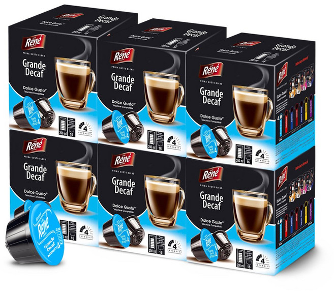 Rene 돌체구스토 호환 디카페니또 캡슐커피, 6개, 16개입