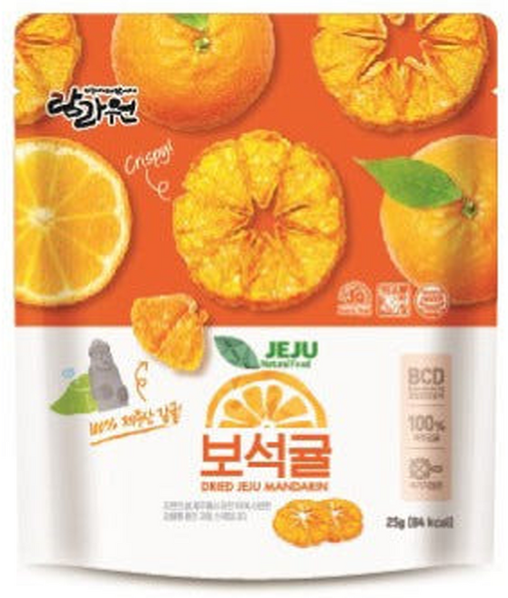 탐라원 보석귤(건조감귤 100%) 25g 3개