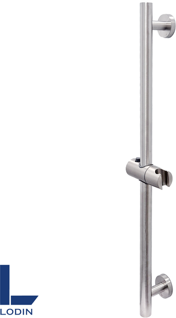 로딘 스텐 슬라이드바 원터치 높이조절 자동 행거 SUS304 무광 스테인리스 고급 샤워기걸이 LO-701, 실버