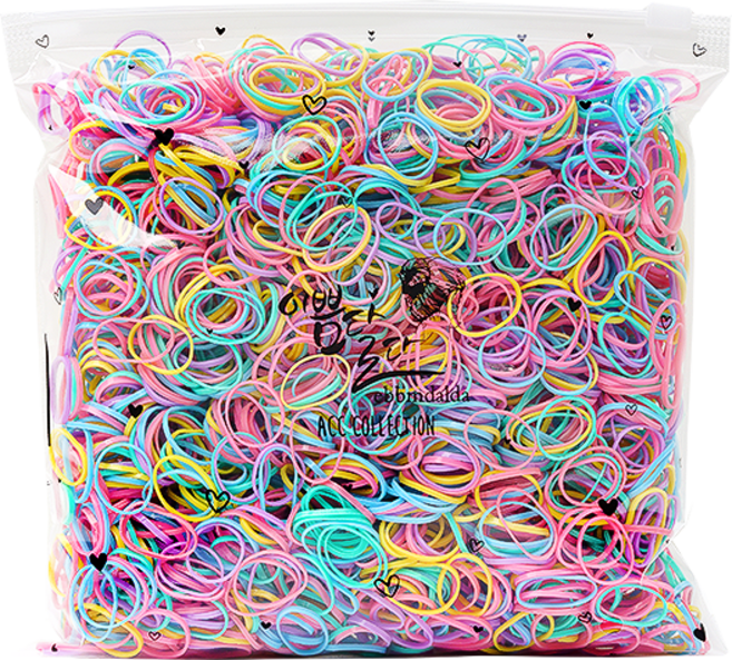 이쁨달다 이쁨밴드 봉봉밴드 대용량머리끈 유아동 칼라고무줄 쫀쫀 짱짱 선명!