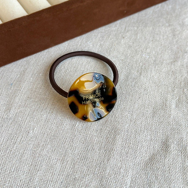 BEAGLE 醋酸曲面圓形髮圈頭繩，紮頭髮橡皮筋，馬尾髮繩，簡約丸子頭髮飾