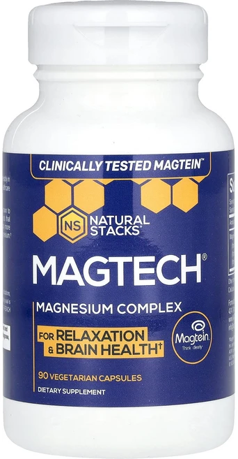 Natural Stacks MagTech 마그네슘 복합체 200mg 베지 캡슐 90정(캡슐 1정당 66.6mg), NaturalStacksMagTech마그네슘복합체200, 1개, 90정 - 쿠팡