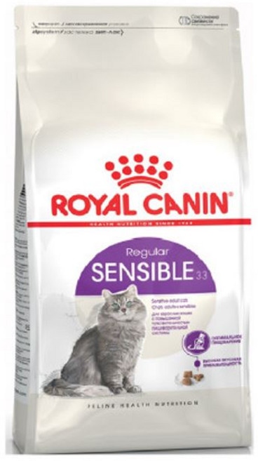 ROYAL CANIN 皇家 Sensible 33 腸胃敏感成貓配方 貓糧 呵護腸胃 易消化吸收 維持理想體重, 15kg, 1袋, 雞蛋