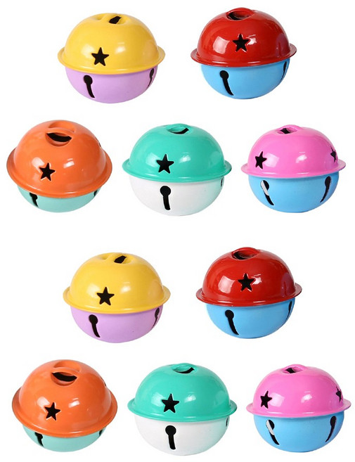 [모핸] 40mm 투톤 컬러방울 (딸랑이), 10개, 혼합