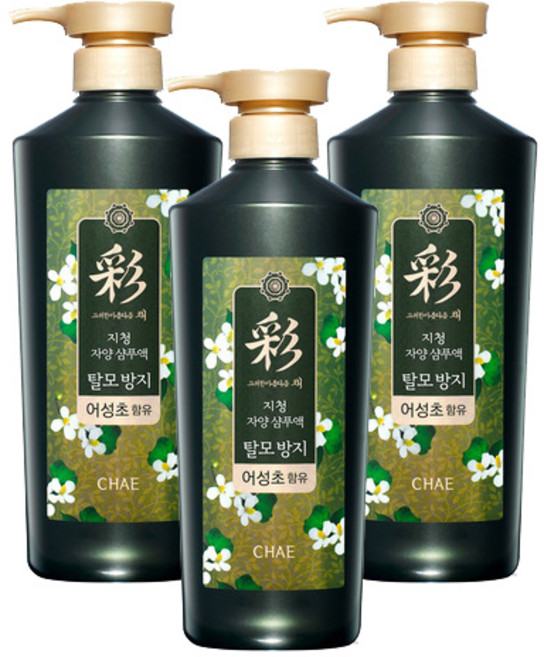 과일나라 지청 자양 어성초 탈모 기능성 샴푸액 520ml X 3개