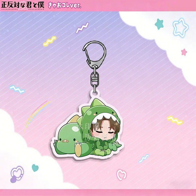 정반대의너와나애니 아크릴굿즈 아크릴키링 스즈키미유 타니유스케 백참, 4