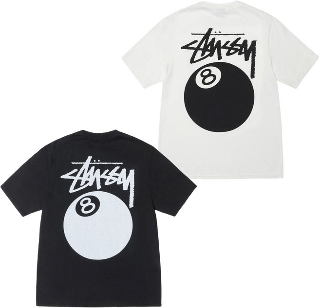 [당일발송] 스투시 8볼 로고 피그먼트 다이드 티셔츠 공용 반팔 1905022 + GRAD 정품보증택