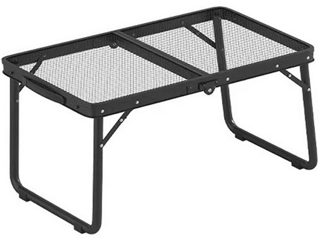 MANTU 캠핑용 접이식 다용도 홀로우 테이블 6040, 블랙