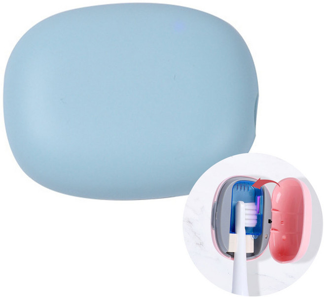 충전식 칫솔 건조기 휴대용 건조 케이스, 파란색
