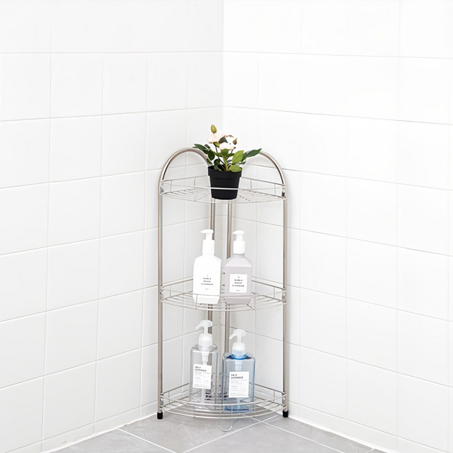 리빙코아 올스텐 욕실 코너선반, 2.소3단, 1개