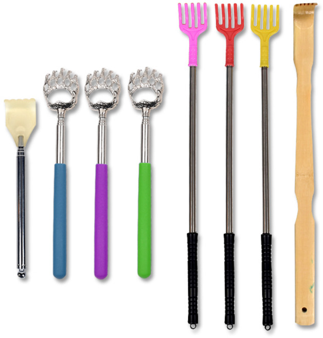 대나무 효자손 미니 안테나 풍자 길이조절 지압 손 해골 등긁개 접이식 휴대용 안마 죽비, 4. 일반 효자손