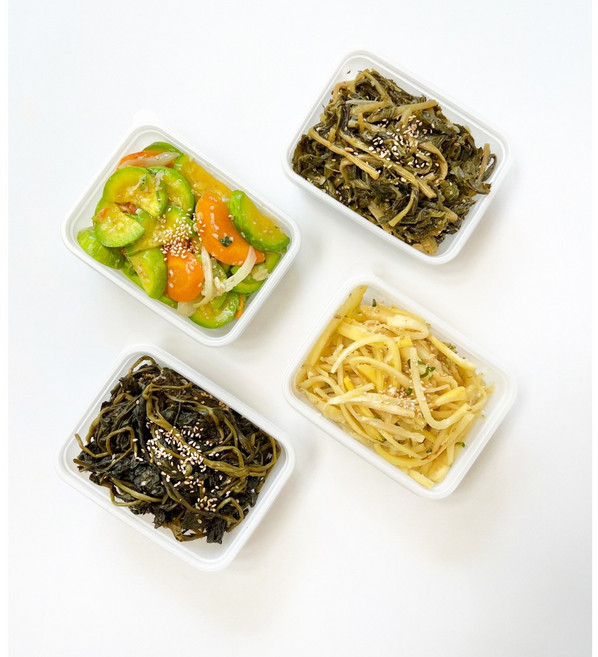 정래윤의오늘반찬 체중조절 식단관리 혈당조절 다이어트 건강식 4색나물반찬 3종 C세트 곤드레나물+도라지나물+애호박나물+시래기나물, 2개, 580g