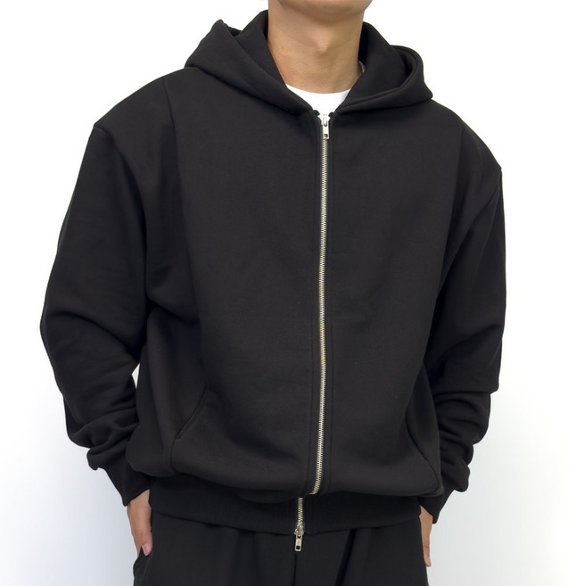 PACIENCIA SOLID-FRAME 크롭 후드 집업