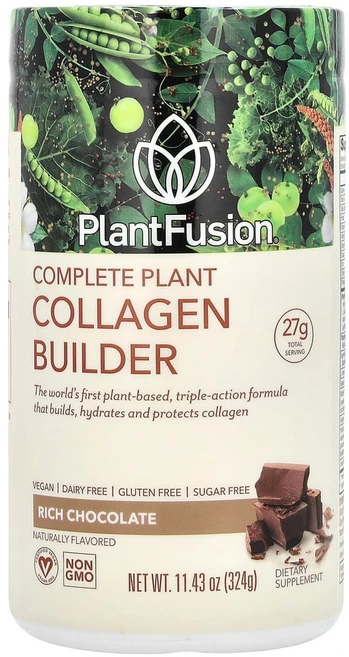 플랜트퓨전 완전한 식물 콜라겐 빌더 리치 초콜릿 324g(11.43oz), One Size, 324g, 1개 - 쿠팡